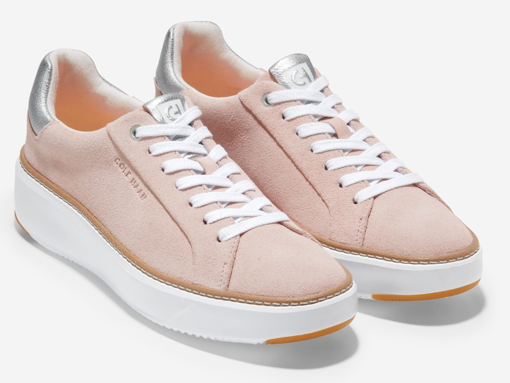 Cole Haan Grandpro Cloudfeel Topspin Sneaker Peach Whip Suede 9.5